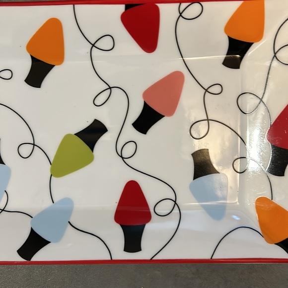 New Celebrate It Christmas/ Noel 14” Peppermint Lane Ceramic Tray - Picture 2 of 4